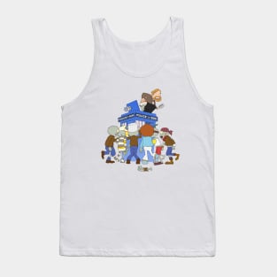 Zombies Chasing the Doctor Tank Top